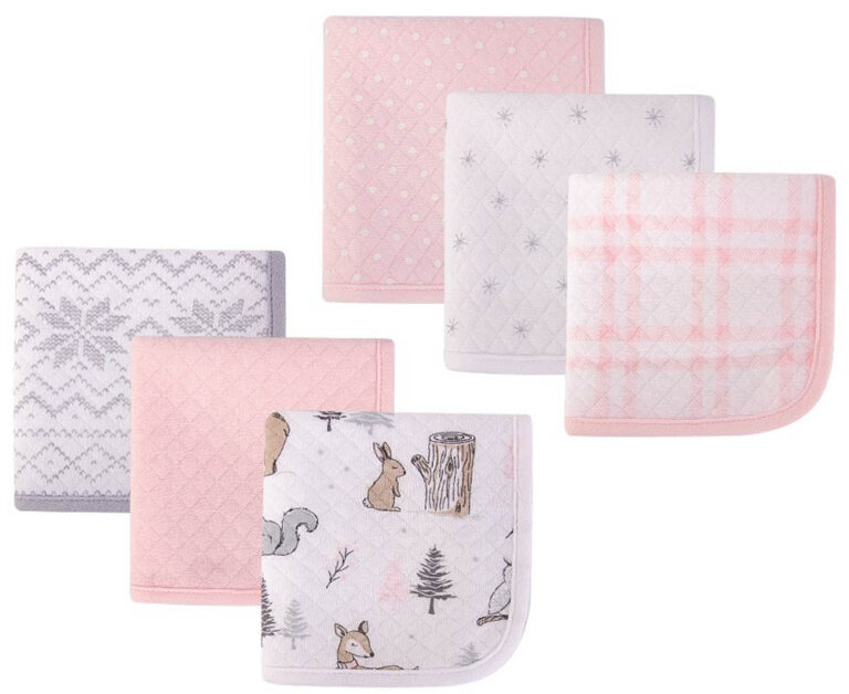 Hudson Childrenswear - 6Pc Quilted Washcloths - Space