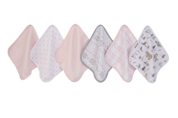 Hudson Childrenswear – 6Pc Quilted Washcloths – Space