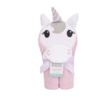 Hudson Childrenswear – Animal Hooded Towel(Woven Terry) Unicorn – Pink