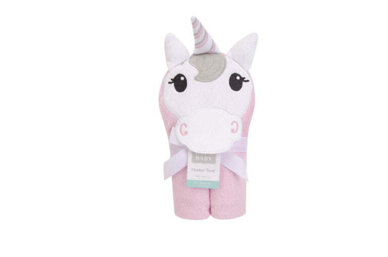 Hudson Childrenswear - Animal Hooded Towel(Woven Terry) Unicorn - Pink