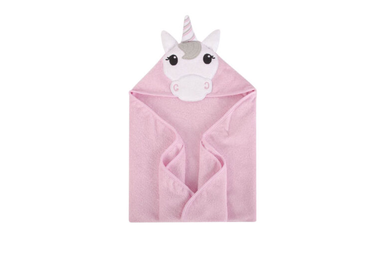 Hudson Childrenswear - Animal Hooded Towel(Woven Terry) Unicorn - Pink