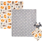 Hudson Childrenswear – Blanket 2Pc And Security Blanket – Multicolor