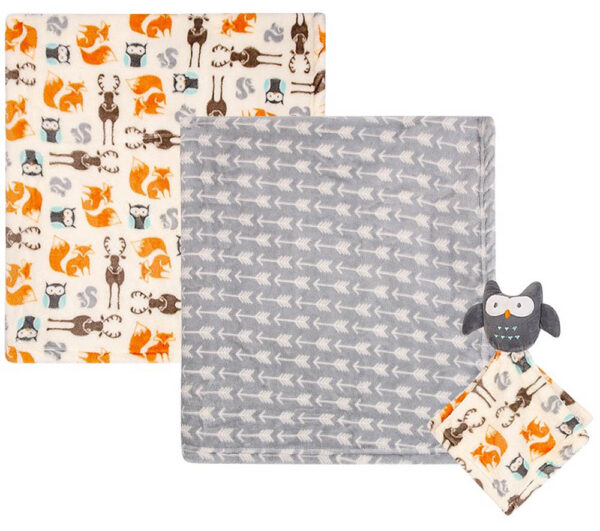 Hudson Childrenswear – Blanket 2Pc And Security Blanket – Multicolor