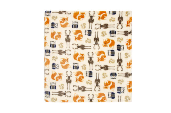 Hudson Childrenswear – Blanket 2Pc And Security Blanket Boy Gray Fox – Orange