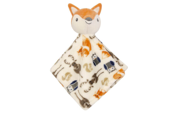 Hudson Childrenswear – Blanket 2Pc And Security Blanket Boy Gray Fox – Orange