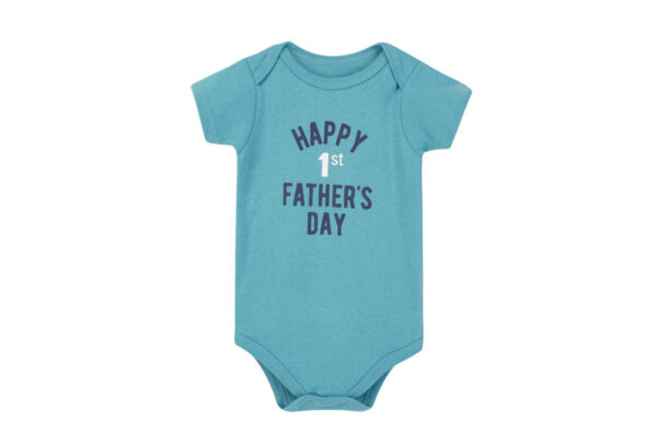 Hudson Childrenswear – Bodysuit 3pcs Set Short Sleeve Daddys Boy – Blue