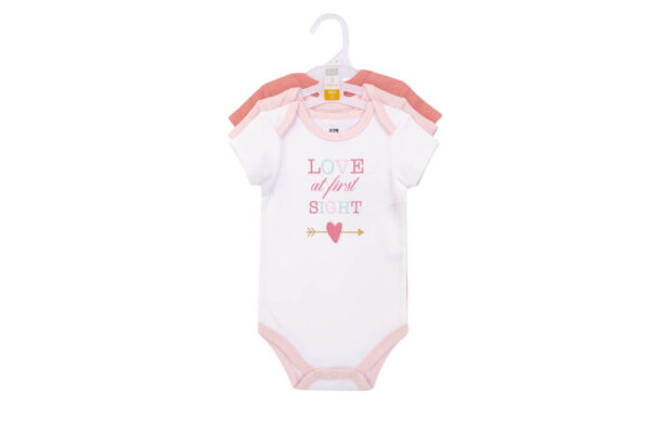 Hudson Childrenswear – Bodysuit 3pcs Set Short Sleeve Daddys Girl – Pink