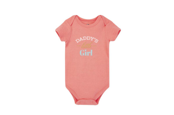 Hudson Childrenswear – Bodysuit 3pcs Set Short Sleeve Daddys Girl – Pink