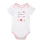 Hudson Childrenswear – Bodysuit 3pcs Set Short Sleeve Daddys Girl – Pink