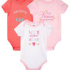 Hudson Childrenswear – Bodysuit 3pcs Set Short Sleeve Daddys Girl – Pink