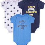 Hudson Childrenswear – Bodysuit 3pcs Set Short Sleeve Mummys Boy – Blue