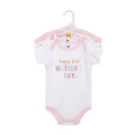 Hudson Childrenswear – Bodysuit 3pcs Set Short Sleeve Mummys Girl – Pink