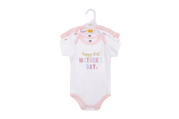 Hudson Childrenswear – Bodysuit 3pcs Set Short Sleeve Mummys Girl – Pink