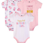 Hudson Childrenswear – Bodysuit 3pcs Set Short Sleeve Mummys Girl – Pink