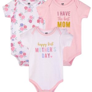 Hudson Childrenswear – Bodysuit 3pcs Set Short Sleeve Mummys Girl – Pink