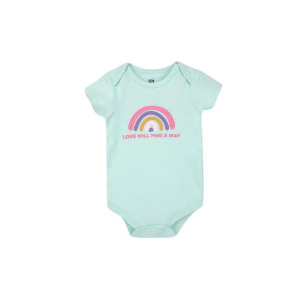 Hudson Baby – Bodysuit 3Pcs Set Short Sleeve – Rainbow Unicorn (3-6M)
