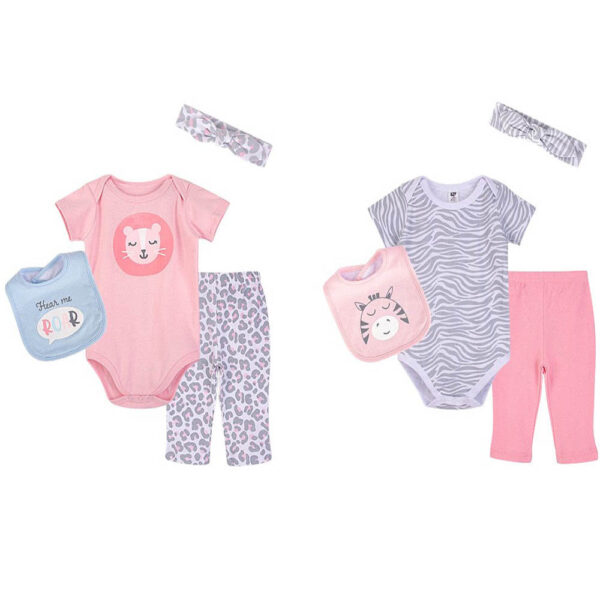 Hudson Childrenswear – Clothing Gift Set 8Pc Girl Safari – Pink