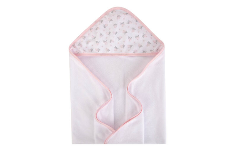 Hudson Childrenswear - Knit Terry Hooded Towel 3Pc Cute Elephant - Pink Multicolor