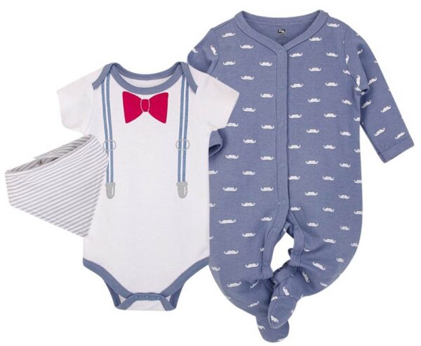 Hudson Childrenswear – Layette Set 3pc Bow Tie – Blue