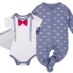 Hudson Childrenswear – Layette Set 3pc Bow Tie – Blue