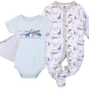 Hudson Childrenswear – Layette Set 3pc Dinosaurs – Blue