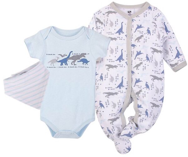 Hudson Childrenswear – Layette Set 3pc Dinosaurs – Blue
