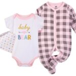 Hudson Childrenswear – Layette Set 3pc Pink – Lattice – Pink