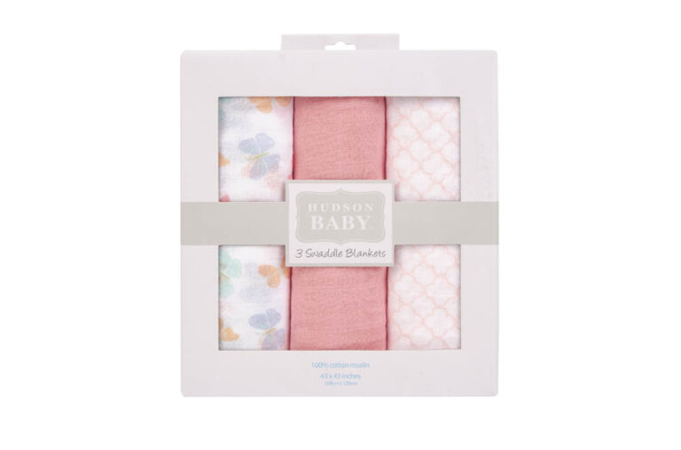 Hudson Childrenswear - Muslin Swaddle Blanket Gift 3Pc - Multicolor