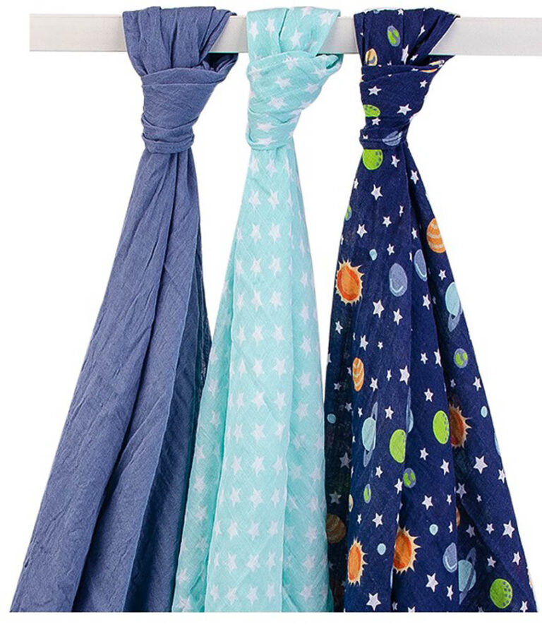 Hudson Childrenswear - Muslin Swaddle Blanket Gift 3Pc - Multicolor