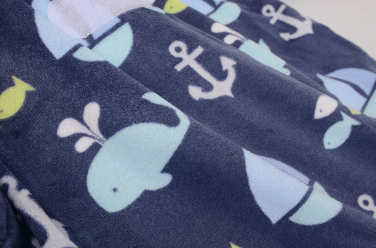 Hudson Childrenswear - Plush Swaddle Wrap Ocean - Sapphire Blue