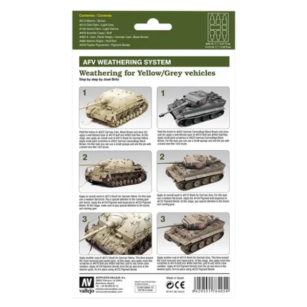 Vallejo Painting System Weathering – Yellow & Grey Vehicles