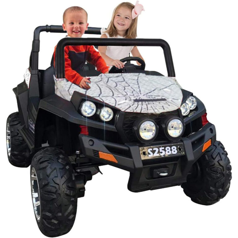 Jeep Spyder Monster 4X4 12V Electric Ride-On Car for Kids – White