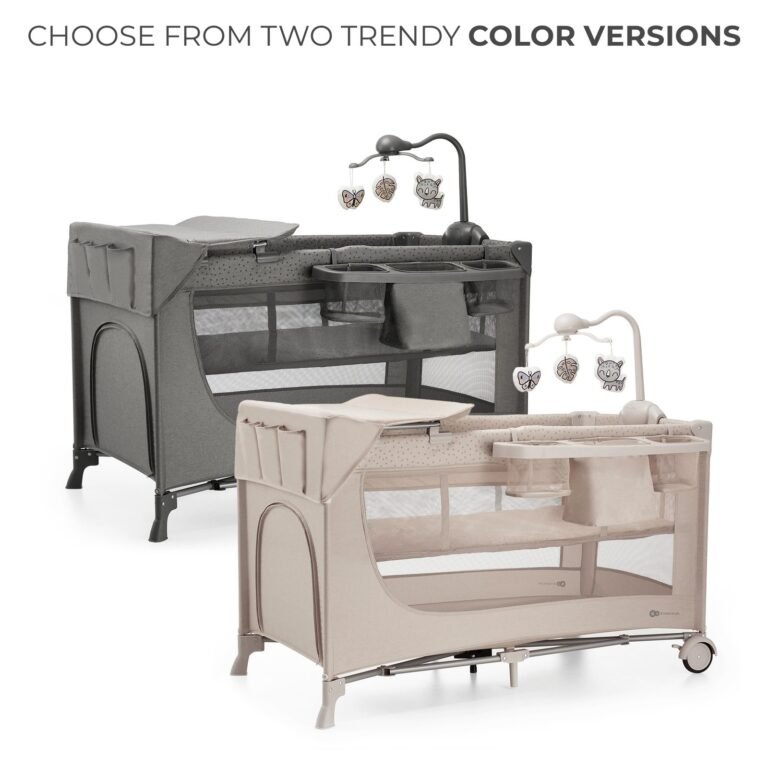 Kinderkraft - 3-In-1 Joy 2 Foldable Cot With Accessories - Beige