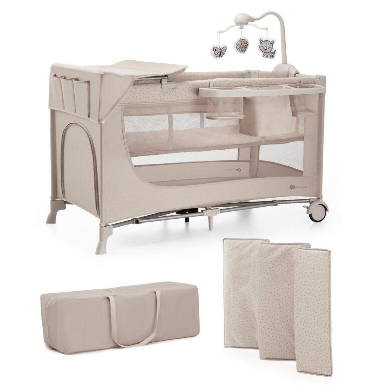 Kinderkraft - 3-In-1 Joy 2 Foldable Cot With Accessories - Beige