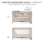 Kinderkraft – 3-In-1 Joy 2 Foldable Cot With Accessories – Beige