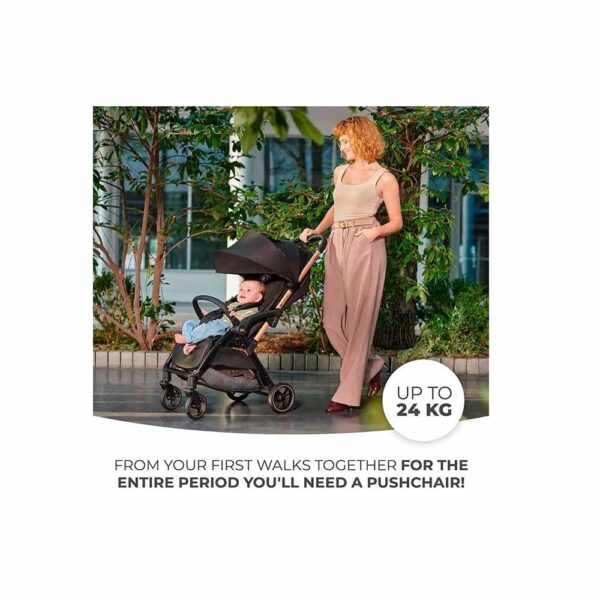Kinderkraft – Apino Compact Auto-fold Baby Stroller – Black
