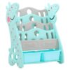 Little Learners – 2-in-1 Bookshelf w/ Toy Storage – Green/Grey
