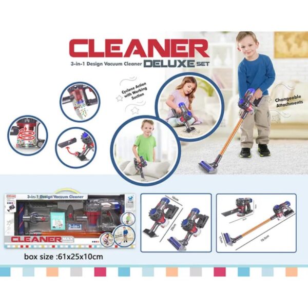 Little Learners – 3-In-1 Electric Vacuum Cleaner Roleplay Toy