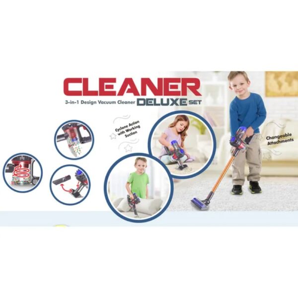 Little Learners – 3-In-1 Electric Vacuum Cleaner Roleplay Toy