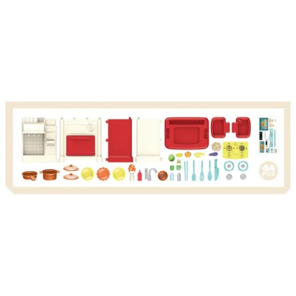 Little Learners – Mist Spray Kitchen Set W/ Light 44Pcs