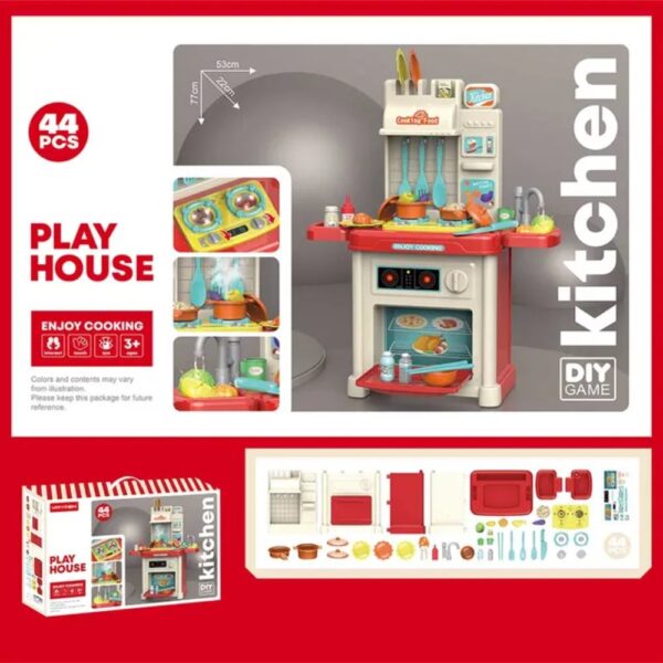 Little Learners – Mist Spray Kitchen Set W/ Light 44Pcs