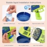 Little Story – 132 Holes Bubble Machine Gun With Light/Bubble Maker – Green