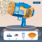 Little Story – 132 Holes Bubble Machine Gun With Light/Bubble Maker – Orange