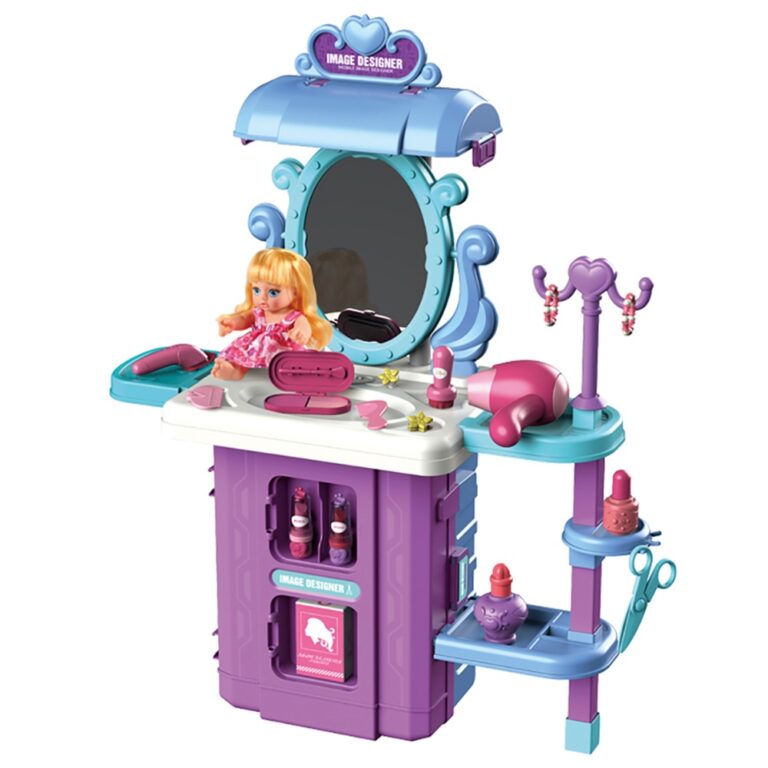 Little Story - 3-In-1 Beauty Parlor Set Luggage Case (39 Pcs) With Doll - Purple