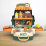 Little Story – 3-In-1 Chef/Kitchen Set School Bag (21 Pcs) – Green