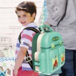 Little Story – 3in1 Shopkeeper/Supermarket Toy Set School Bag (36 Pcs) – Green