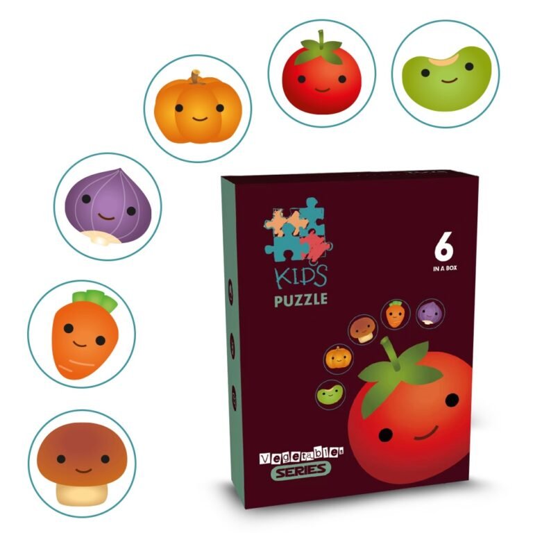 Little Story - 6-In-1 Matching Puzzle Game - Vegetables
