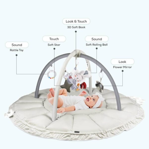 Little Story – Baby 5-in-1 Play Mat/Activity Gym – White
