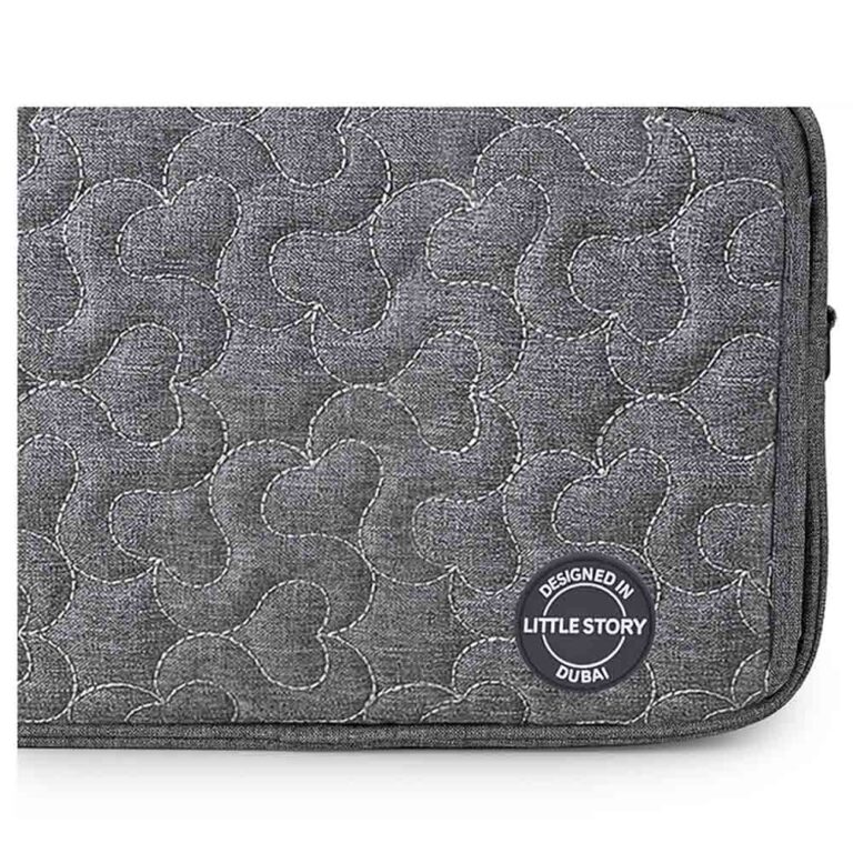 Little Story - Baby Diaper Changing Clutch Kit - Quilted Grey