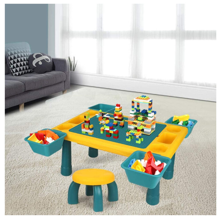 Little Story - Blocks 4 In 1 Activity Table Wt Stool - Green